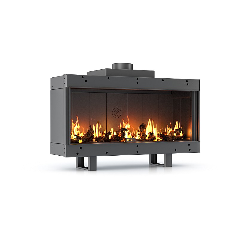 GAS FIREPLACE STRAIGHT 100cm