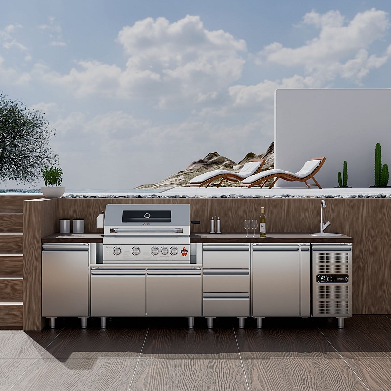ΕΡΜΑΡΙΟ INOX BBQ TGH-B1-B4-G ΜΕ ΠΟΡΤΕΣ